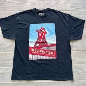 The Rolling Stones Mens Black Cotton Crew Neck‎ Short Sleeve T-Shirt Size XL